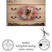 Decoupage Vintage Hommel Bloem Meubelkunst Tissuepapier