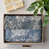 Decoupage Vintage Kant en Denim Textuur Tissuepapier (Geschenk)