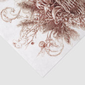 Decoupage Vintage Kerstman Schilderachtig Rood Tissuepapier (Detail)