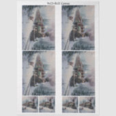 Decoupage Vintage Steam Engine Country Christmas  Tissuepapier (Voorkant)