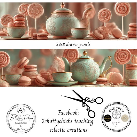 Decoupage Vintage Theepartij Meubelpanelen Tissuepapier