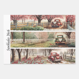 Decoupage Vintage Valentijnsdag Trucks Houtzagen B Inpakpapier Vel
