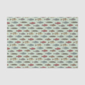 Decoupage Vis Gevist Groen Verjaardagsfeest Tissuepapier (Voorkant)