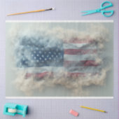 Decoupage Vlag van de VS in Rookpatriottisme Tissuepapier (Craft)