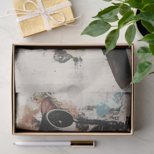 Decoupage Vliegtuig Abstract Muurschildering Tissuepapier (Geschenk)