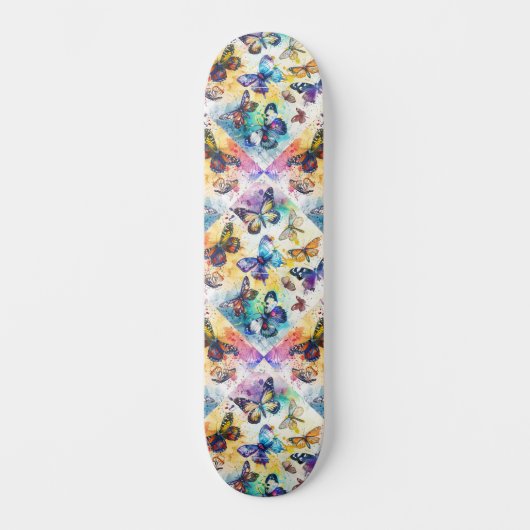 Decoupage Vlinder Collage Skateboard geïnspireerd (Voorkant)