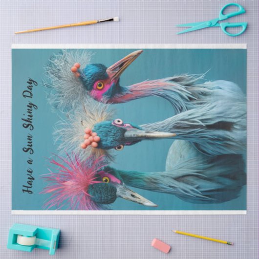 Decoupage Vogels Zon Shiny Day Tissuepapier (Craft)