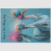 Decoupage Vogels Zon Shiny Day Tissuepapier (Voorkant)