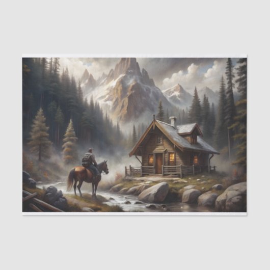 decoupage voor berghutten tissuepapier (Voorkant)