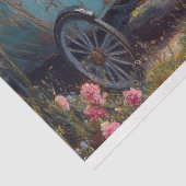 Decoupage voor Boheemse zigeunerkaravaan Tissuepapier (Detail)