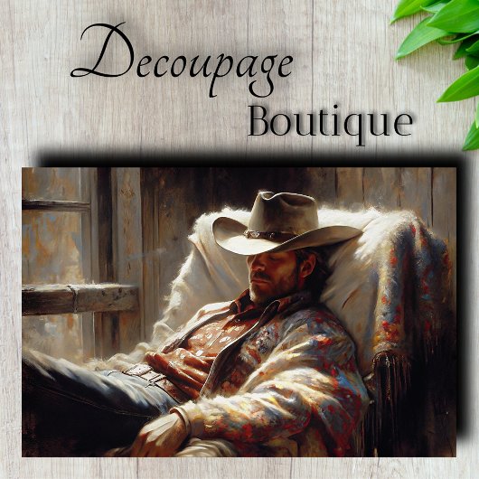 decoupage voor cowboyrust tissuepapier