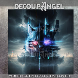 decoupage voor cyberfeline-majesteit tissuepapier