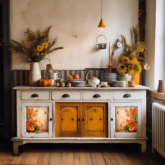 decoupage voor de herfstscène tissuepapier