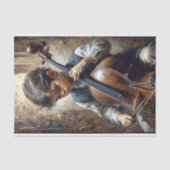 decoupage voor jonge cellist tissuepapier (Voorkant)