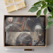 decoupage voor jonge cellist tissuepapier (Geschenk)