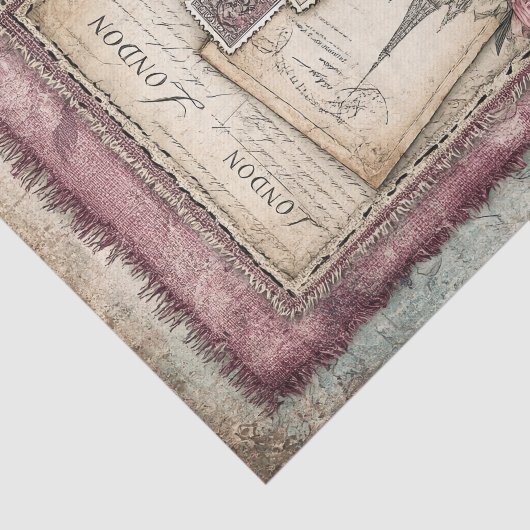 Decoupage voor London & Lace Tissuepapier (Detail)