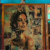 Decoupage voor mixed media vrouwen tissuepapier