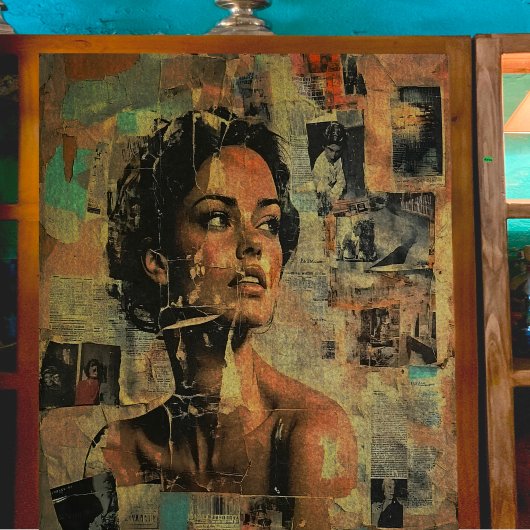 Decoupage voor mixed media vrouwen tissuepapier