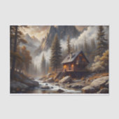 Decoupage voor Mountain Cabin Retreat Tissuepapier (Voorkant)