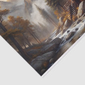 Decoupage voor Mountain Cabin Retreat Tissuepapier (Detail)