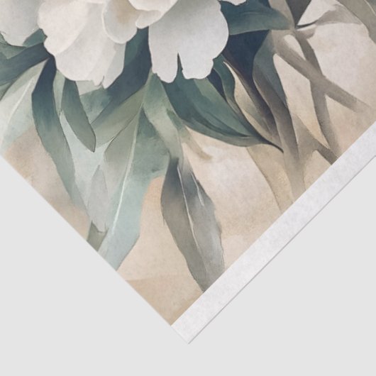 decoupage voor witte pioenen tissuepapier (Detail)