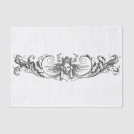 Decoupage voor zwart-wit kunstdecodesign tissuepapier