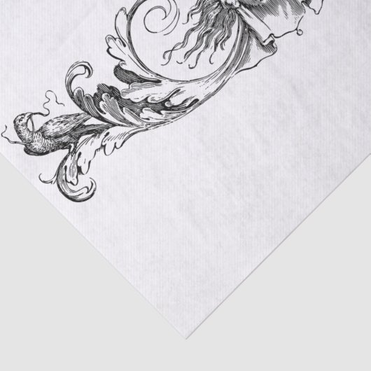Decoupage voor zwart-wit kunstdecodesign tissuepapier (Detail)