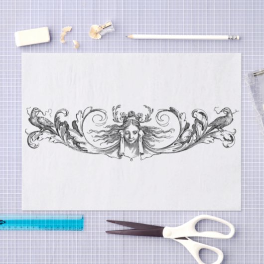 Decoupage voor zwart-wit kunstdecodesign tissuepapier (Craft)