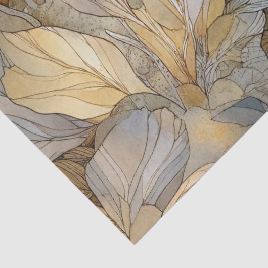 Decoupage Vos met Herfstbladeren Art Nouveau Tissuepapier (Detail)