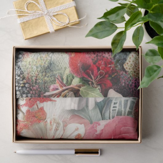 Decoupage Vrouw Bloeit Botanische Elementen Tissuepapier (Geschenk)