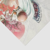 Decoupage Vrouw Bloeit Botanische Elementen Tissuepapier (Detail)