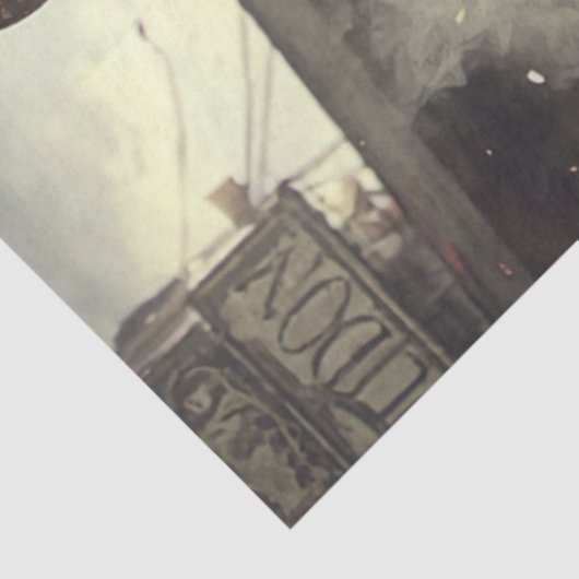 Decoupage Vrouw Gunslinger Rood  Jurk Tissuepapier (Detail)