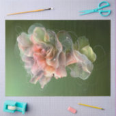 Decoupage Vrouw Met Ingewikkeld Bloemen Ontwerp Tissuepapier (Craft)