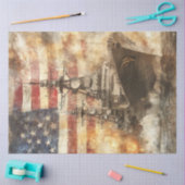 Decoupage VS oorlogsschip bij Zee Tissuepapier (Craft)