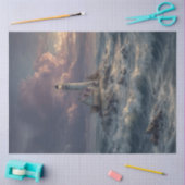 Decoupage Vuurtoren Stormy Zeeen Tissuepapier (Craft)