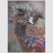 Decoupage Wackadoodle Levendige Struis Emoe Tissuepapier (Voorkant)