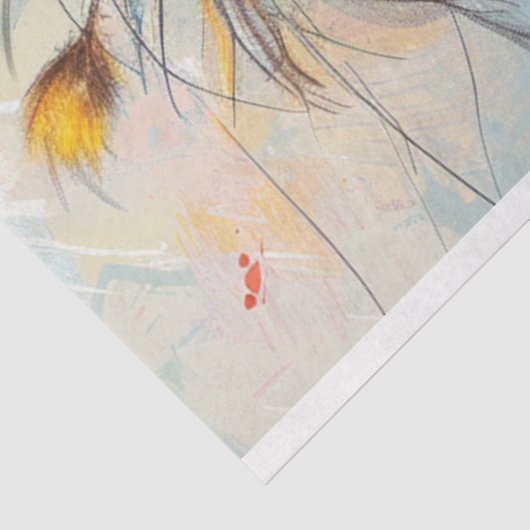 Decoupage Wackadoodle Paint Bird Tissuepapier (Detail)