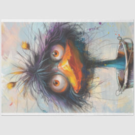 Decoupage Wackadoodle Paint Bird Tissuepapier