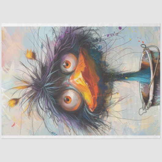 Decoupage Wackadoodle Paint Bird Tissuepapier (Voorkant)