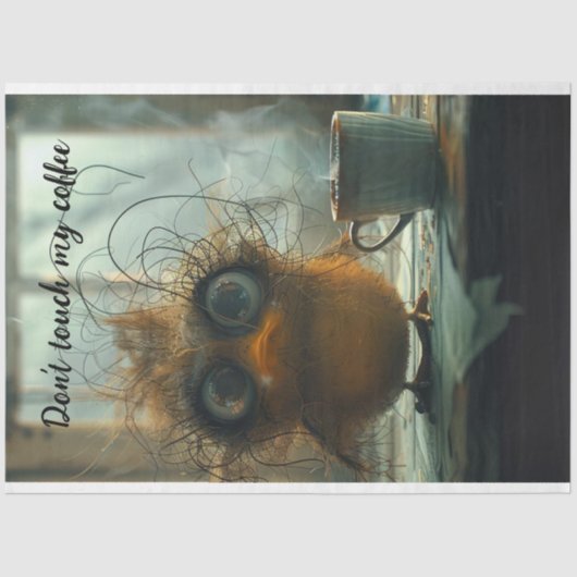 Decoupage Wackadoodle Raak mijn koffievogel niet a Tissuepapier (Voorkant)