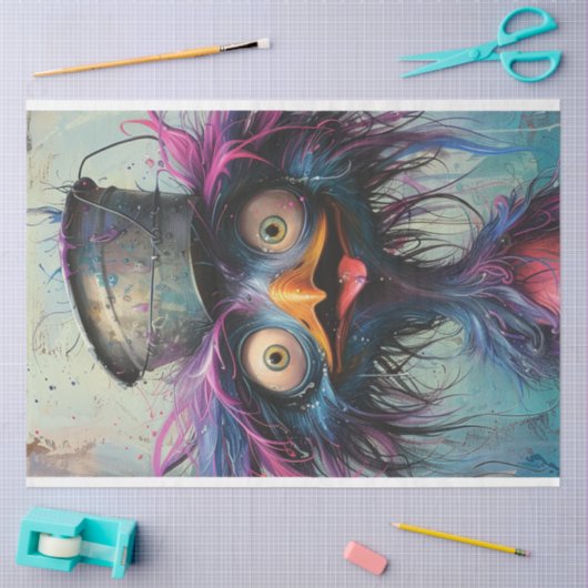 Decoupage Wackadoodle Urban Bird Tissuepapier (Craft)