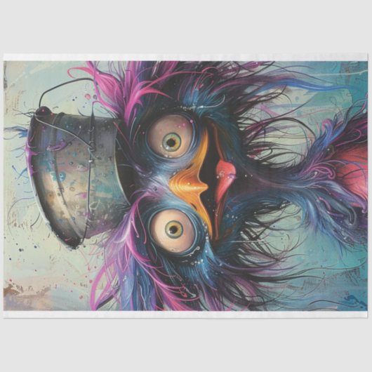 Decoupage Wackadoodle Urban Bird Tissuepapier (Voorkant)