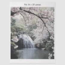 Decoupage Waterval Kersenbloesem Passend bij 16x20