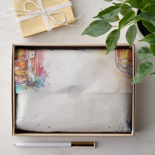 Decoupage Waterverf Achtergrond Liquor Bottles Tissuepapier (Geschenk)