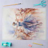 Decoupage Waterverf Balletdansers vloeiende kleure Tissuepapier (Craft)