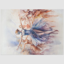 Decoupage Waterverf Balletdansers vloeiende kleure