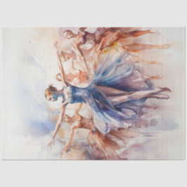 Decoupage Waterverf Balletdansers vloeiende kleure Tissuepapier