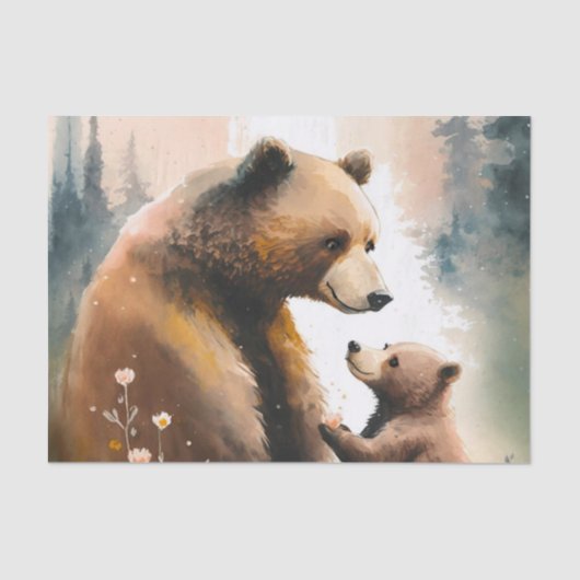 Decoupage waterverf beer liefhebbers tissuepapier (Voorkant)