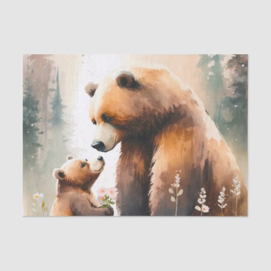 Decoupage waterverf beer liefhebbers tissuepapier (Voorkant)