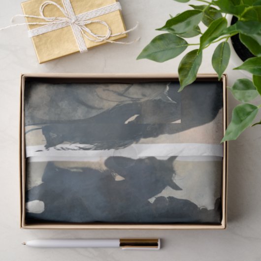 Decoupage Waterverf Collage Brush 6 Cowboys Tissuepapier (Geschenk)